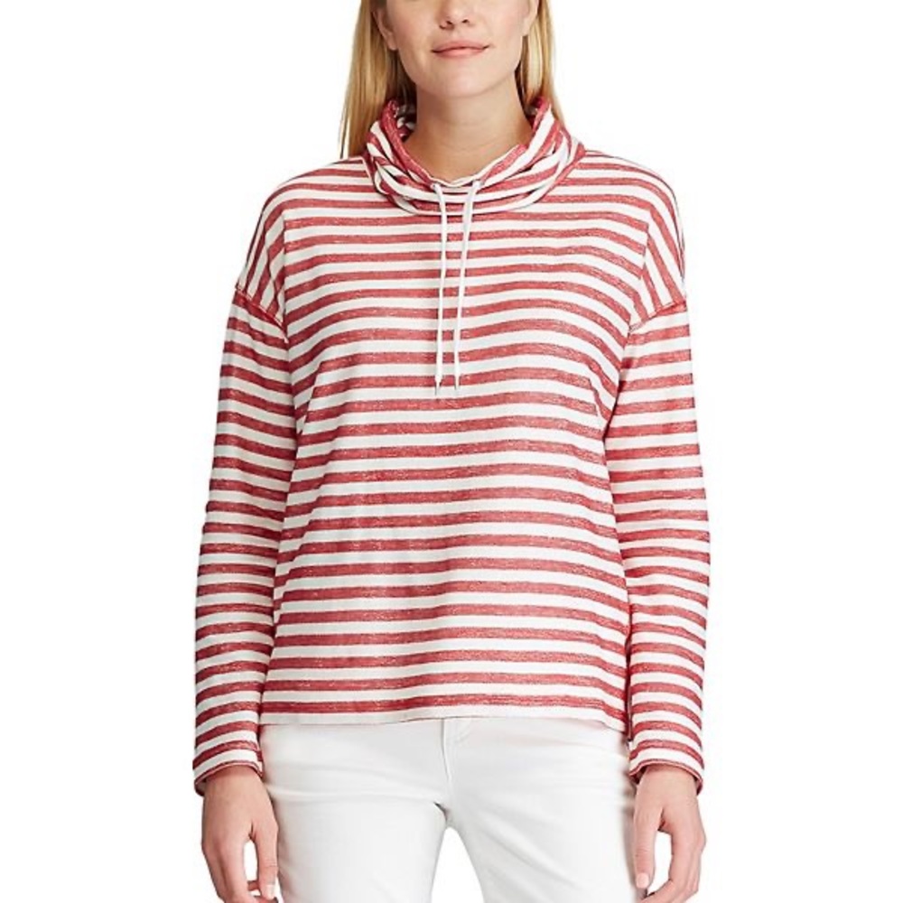 Tommy Hilfiger Striped Cowl Neck Pullover Sweater